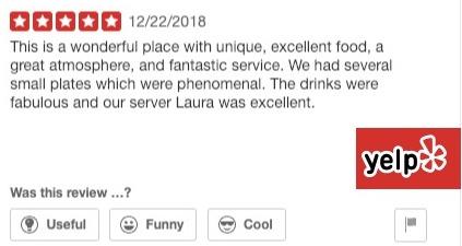 Olma Restaurant Yelp Review