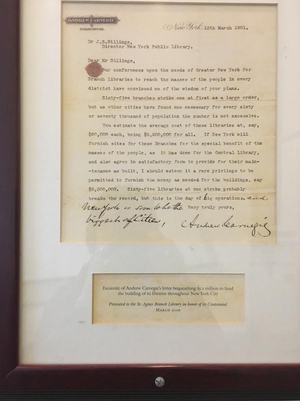 Andrew Carnegie Letter