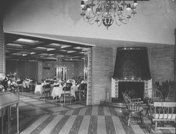 Fireplace and cocktail room