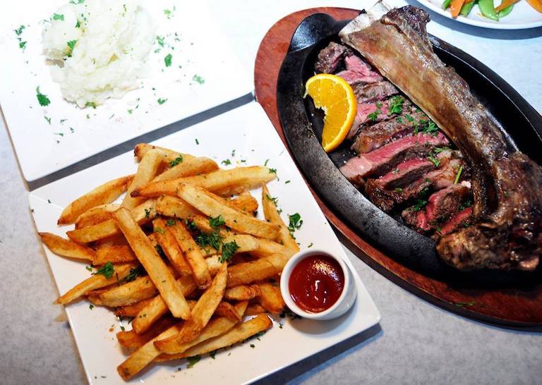 prime rib with homemade fries