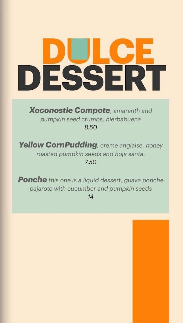 covacha dessert menu