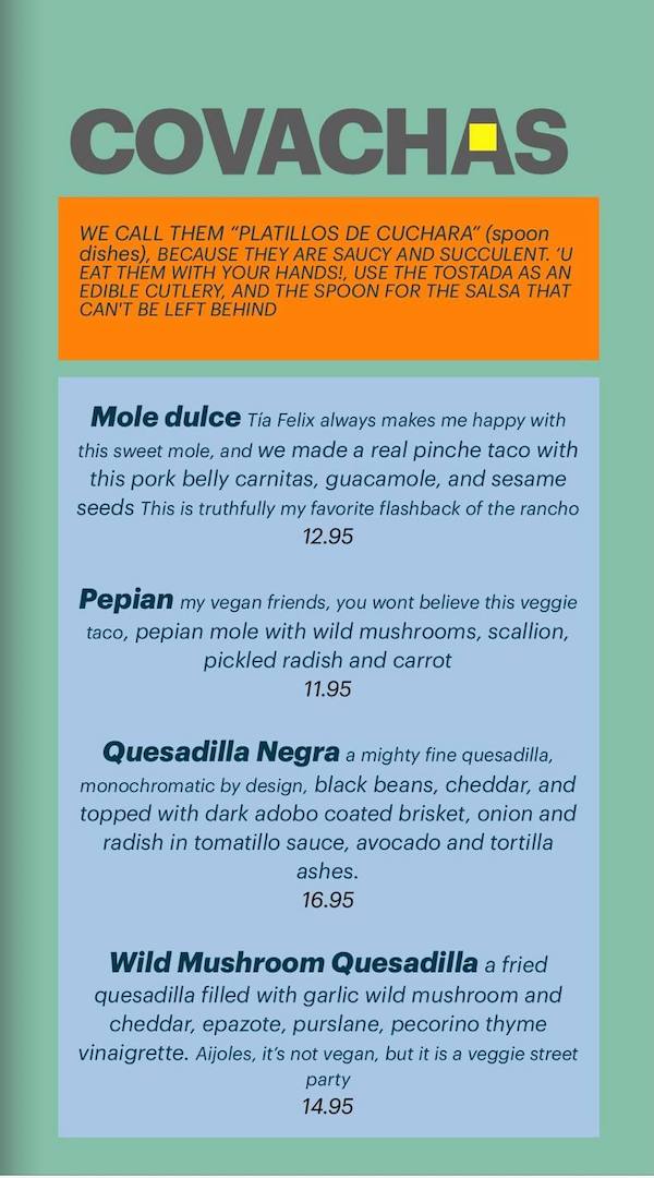 covacha menu uws