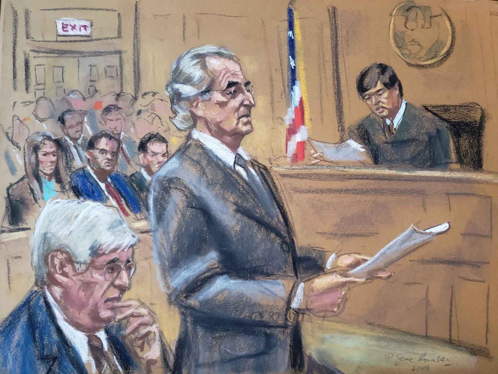 Bernie Madoff courtroom sketch Jane Rosenberg