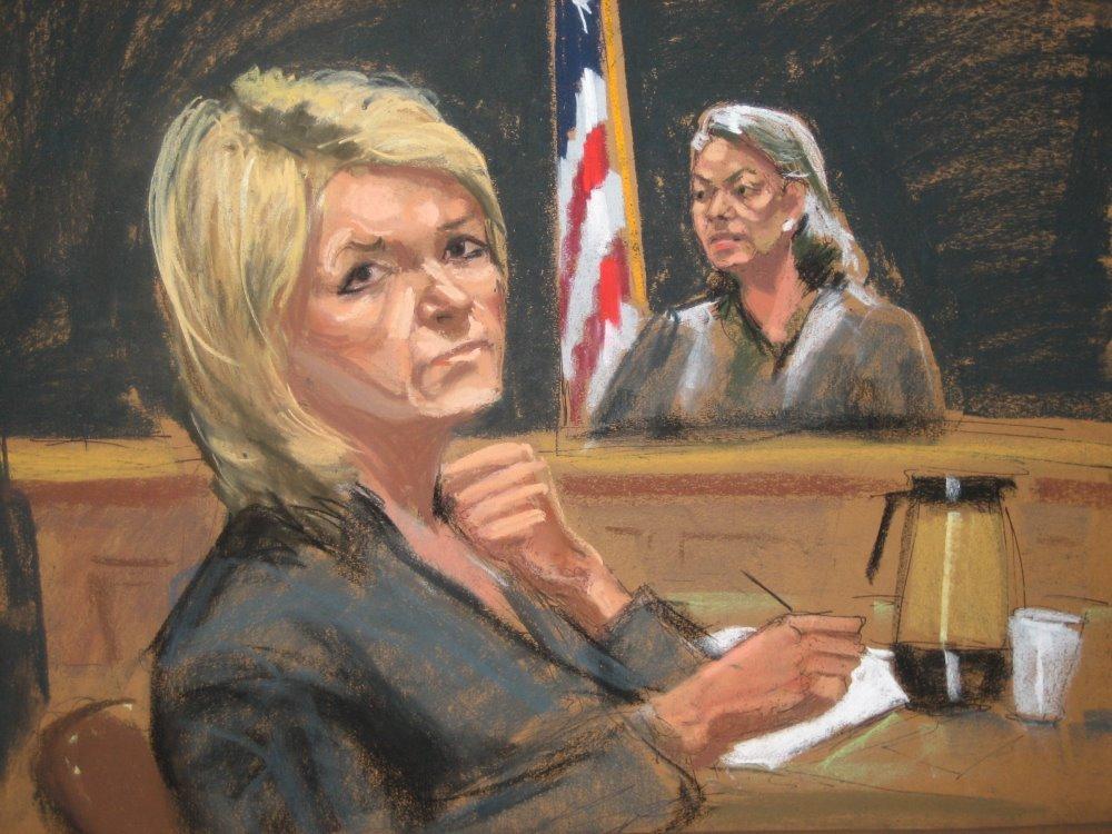 Martha Stewart courtroom sketch