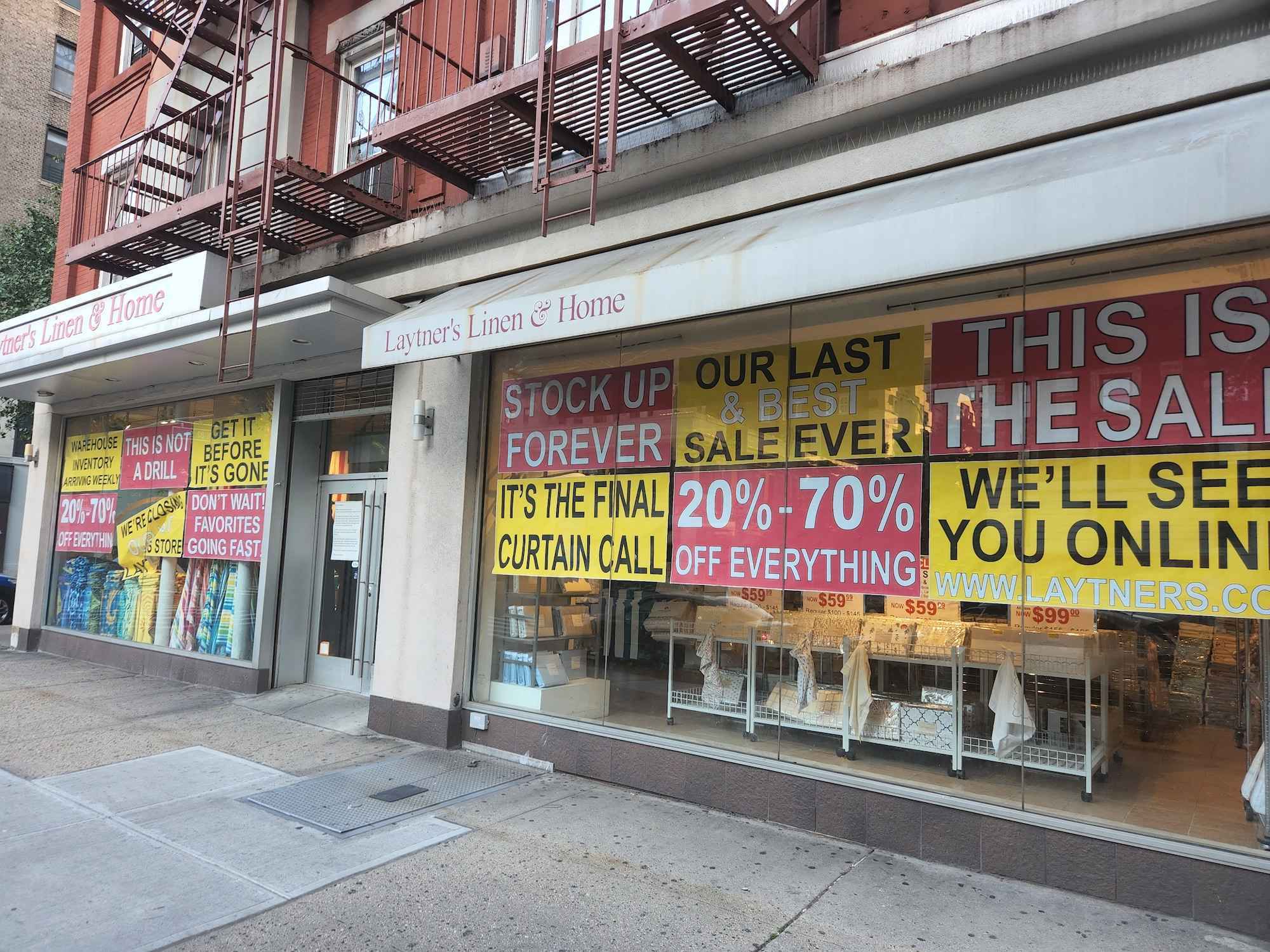 Laytner's Linen & Home Finally Closing