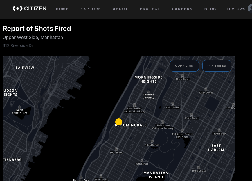 shots fired 312 Riverside Drive