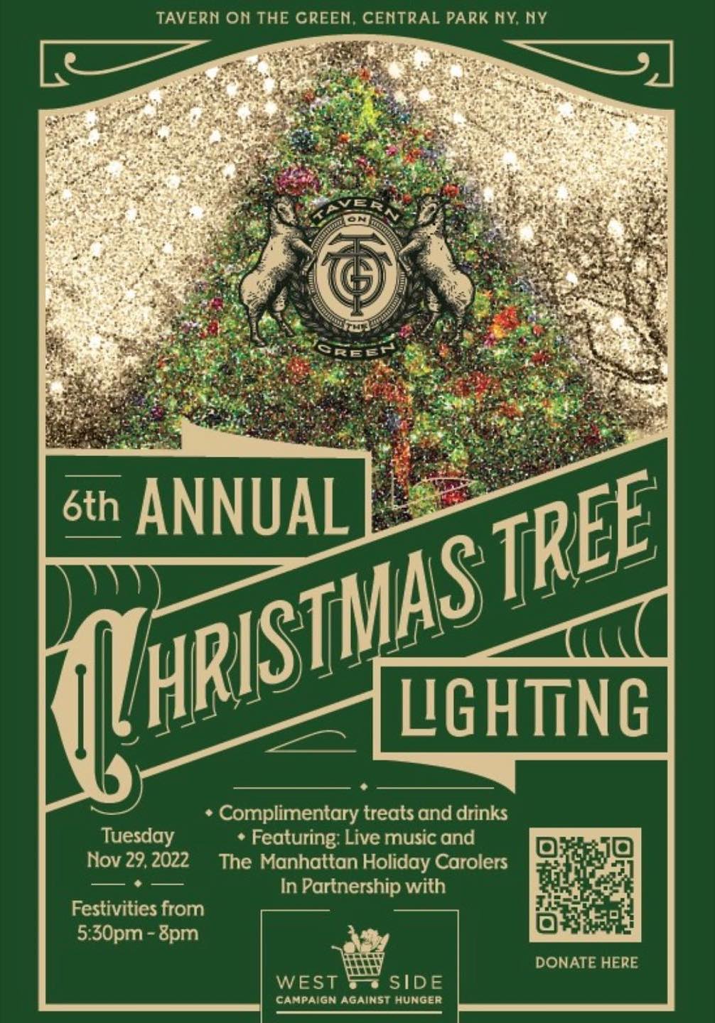 tavern on the green christmas tree lighting 2022