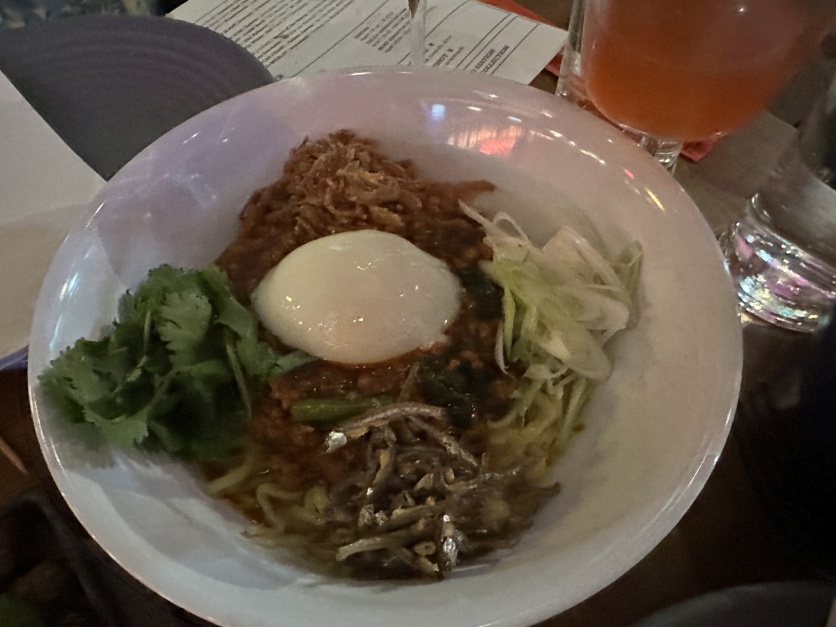 Chili pan mee noodles