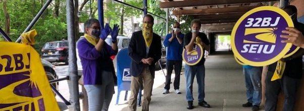 Union for Public Schools Cleaners and Council Members Thank Essential Maintenance Workers at Manhattan Public Schools