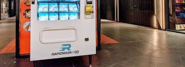 A Face Mask Vending Machine in Columbus Circle’s TurnStyle Underground Market