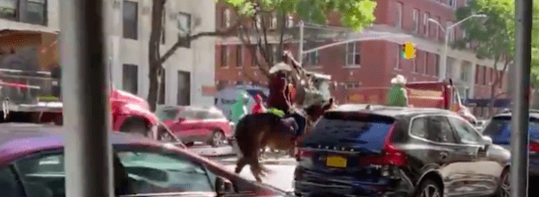 Riding Horseback on West End Ave