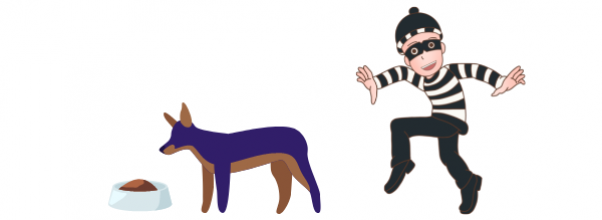 Desperate Burglar Steals Dog’s Lunch
