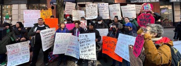 Two Swagat Workers Protest Outside Restaurant, Claim Unpaid Wages
