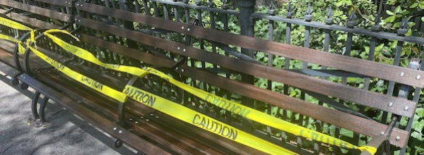 Friends of Straus Park Clean Up, Restore Benches